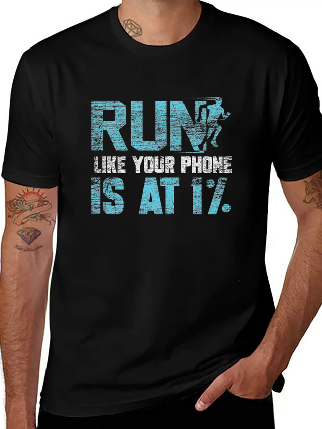 Running Runner Lightweight Cotton T-Shirt – Daily Comfort Graphic Shirt