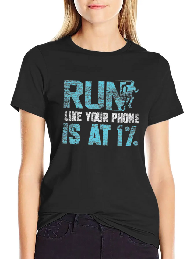 Running Runner Lightweight Cotton T-Shirt – Daily Comfort Graphic Shirt