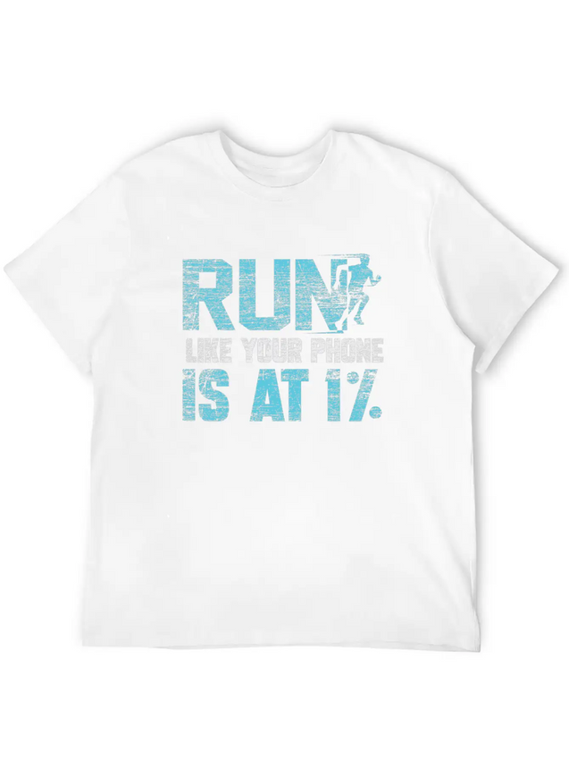 Running Runner Lightweight Cotton T-Shirt – Daily Comfort Graphic Shirt