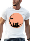 Sad Cat Halloween Vector Lightweight Cotton T-Shirt – Daily Comfort Graphic Shirt