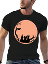 Sad Cat Halloween Vector Lightweight Cotton T-Shirt – Daily Comfort Graphic Shirt