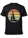 Sailing Retro Lightweight Cotton T-Shirt – Daily Comfort Graphic Shirt