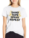 Sand Tape Spray Repeat Auto Body Painter Lightweight Cotton T-Shirt – Daily Comfort Graphic Shirt