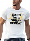 Sand Tape Spray Repeat Auto Body Painter Lightweight Cotton T-Shirt – Daily Comfort Graphic Shirt