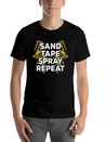 Sand Tape Spray Repeat Auto Body Painter Lightweight Cotton T-Shirt – Daily Comfort Graphic Shirt