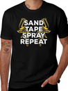 Sand Tape Spray Repeat Auto Body Painter Lightweight Cotton T-Shirt – Daily Comfort Graphic Shirt