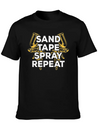 Sand Tape Spray Repeat Auto Body Painter Lightweight Cotton T-Shirt – Daily Comfort Graphic Shirt