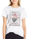 Santas XMAS Ugly Christmas Metalworker Lightweight Cotton T-Shirt – Daily Comfort Graphic Shirt