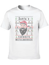 Santas XMAS Ugly Christmas Metalworker Lightweight Cotton T-Shirt – Daily Comfort Graphic Shirt