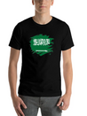 Saudi ArabiaPaint Splatter Flag Saudi Arabian Lightweight Cotton T-Shirt – Daily Comfort Graphic Shirt