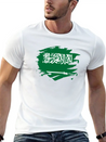 Saudi ArabiaPaint Splatter Flag Saudi Arabian Lightweight Cotton T-Shirt – Daily Comfort Graphic Shirt