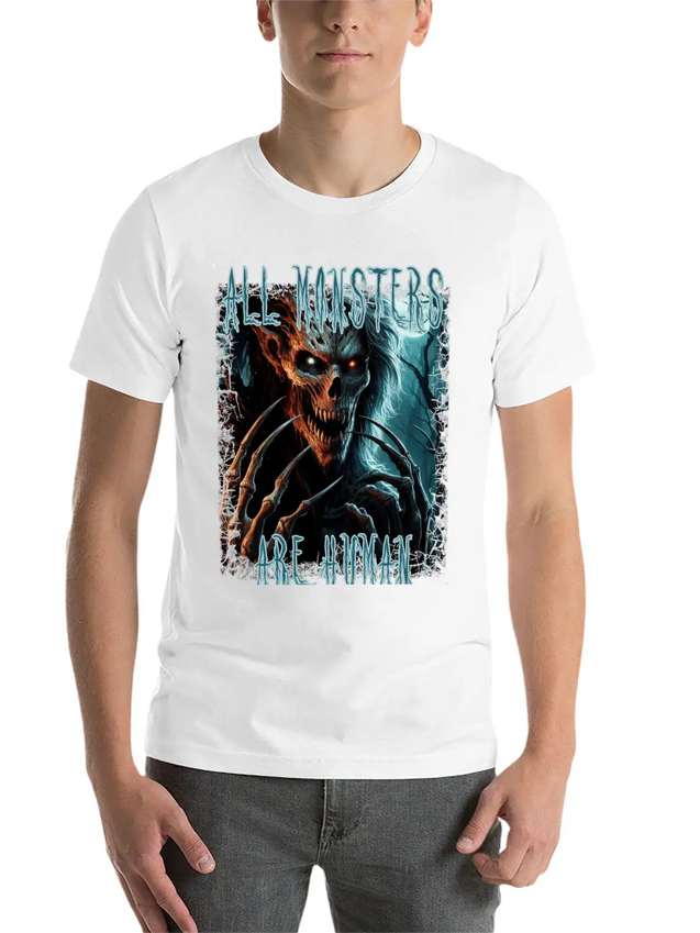 Scary Creepy Horror Undead Monster, Demon Or Ghoul Lightweight Cotton T-Shirt – Daily Comfort Graphic Shirt