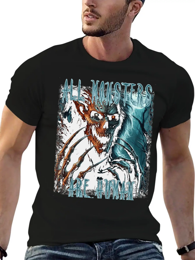 Scary Creepy Horror Undead Monster, Demon Or Ghoul Lightweight Cotton T-Shirt – Daily Comfort Graphic Shirt
