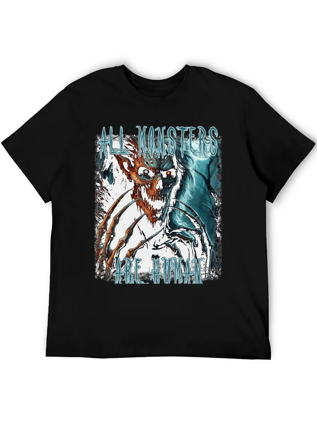 Scary Creepy Horror Undead Monster, Demon Or Ghoul Lightweight Cotton T-Shirt – Daily Comfort Graphic Shirt