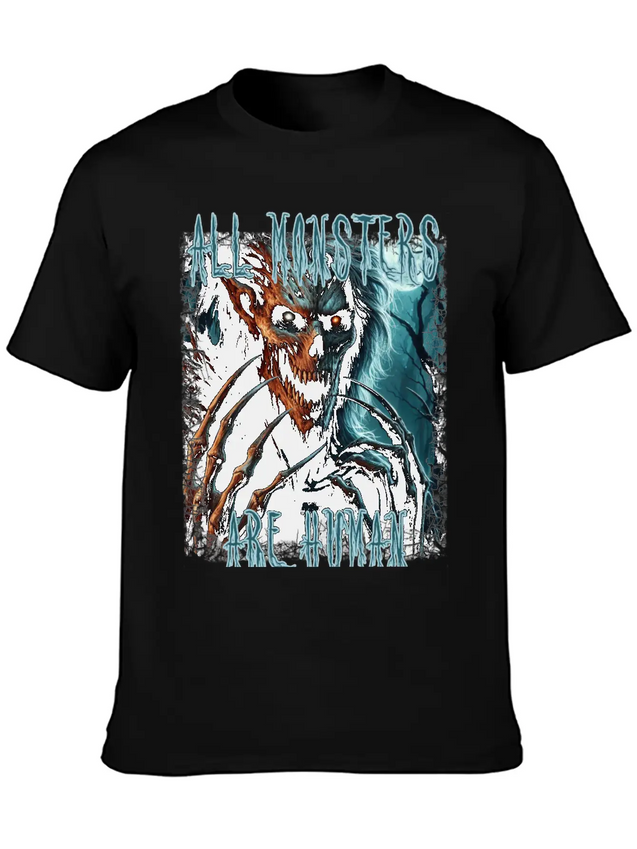 Scary Creepy Horror Undead Monster, Demon Or Ghoul Lightweight Cotton T-Shirt – Daily Comfort Graphic Shirt