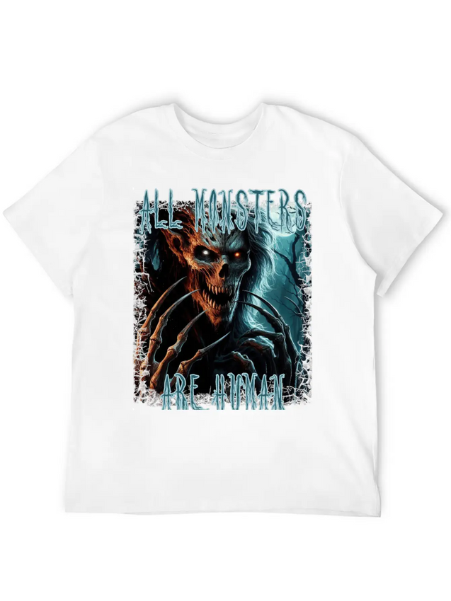 Scary Creepy Horror Undead Monster, Demon Or Ghoul Lightweight Cotton T-Shirt – Daily Comfort Graphic Shirt