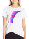 Scribbly Heart Magenta Rainbow Lightweight Cotton T-Shirt – Daily Comfort Graphic Shirt