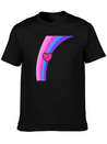 Scribbly Heart Magenta Rainbow Lightweight Cotton T-Shirt – Daily Comfort Graphic Shirt