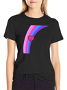 Scribbly Heart Magenta Rainbow Lightweight Cotton T-Shirt – Daily Comfort Graphic Shirt
