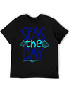Seas The Day Lightweight Cotton T-Shirt – Daily Comfort Graphic Shirt