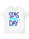 Seas The Day Lightweight Cotton T-Shirt – Daily Comfort Graphic Shirt