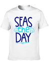 Seas The Day Lightweight Cotton T-Shirt – Daily Comfort Graphic Shirt