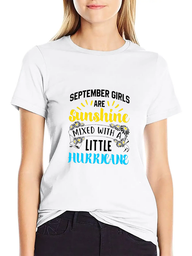 September Girls Sunshine Hurricane Gift Lightweight Cotton T-Shirt – Daily Comfort Graphic Shirt