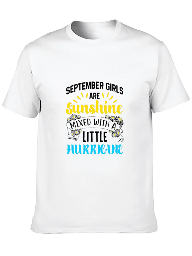 September Girls Sunshine Hurricane Gift Lightweight Cotton T-Shirt – Daily Comfort Graphic Shirt