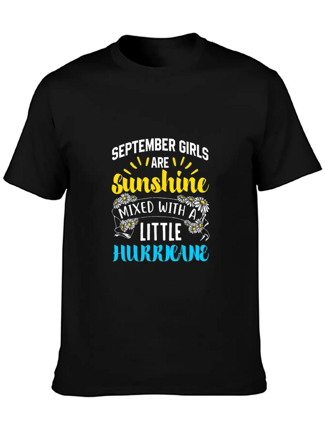 September Girls Sunshine Hurricane Gift Lightweight Cotton T-Shirt – Daily Comfort Graphic Shirt