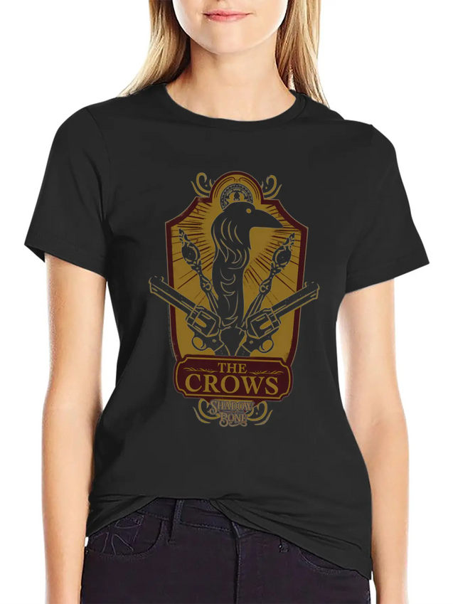 Shadow And Bone The Crows Badge Lightweight Cotton T-Shirt – Daily Comfort Graphic Shirt