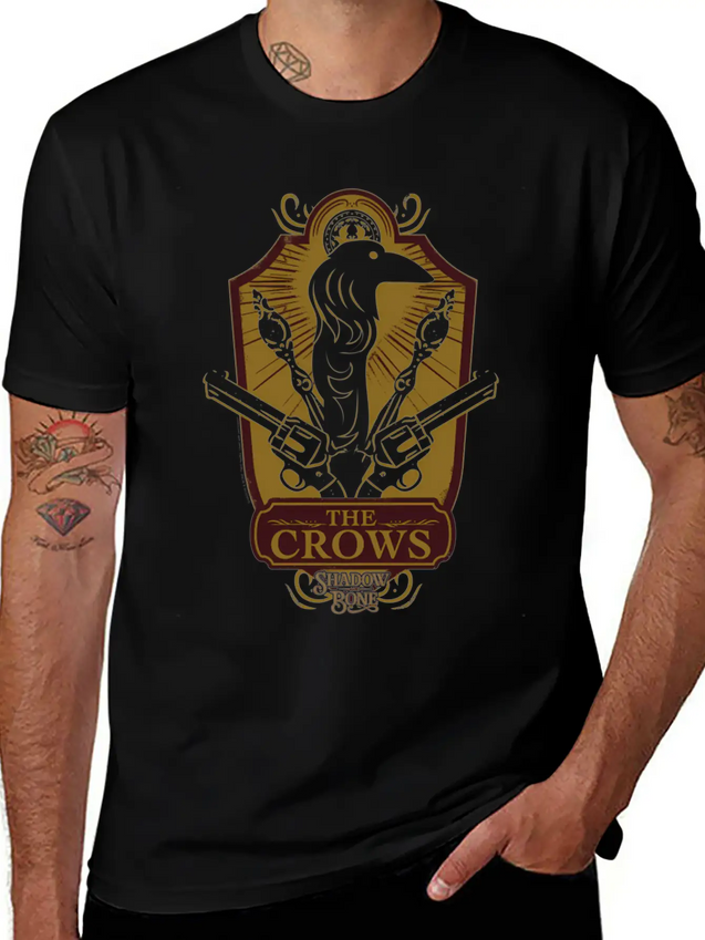 Shadow And Bone The Crows Badge Lightweight Cotton T-Shirt – Daily Comfort Graphic Shirt