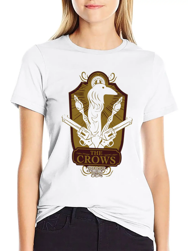 Shadow And Bone The Crows Badge Lightweight Cotton T-Shirt – Daily Comfort Graphic Shirt