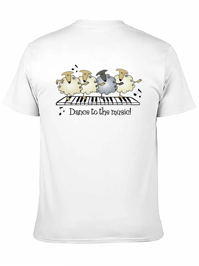 Sheep Chorus Line Lightweight Cotton T-Shirt – Daily Comfort Graphic Shirt