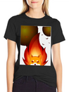 Shiba Inu Coin Crypto Currency With Fire Lightweight Cotton T-Shirt – Daily Comfort Graphic Shirt