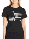 Shopping Cart And Basket Logo For Shop Or Supermar Lightweight Cotton T-Shirt – Daily Comfort Graphic Shirt
