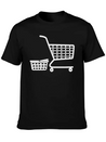 Shopping Cart And Basket Logo For Shop Or Supermar Lightweight Cotton T-Shirt – Daily Comfort Graphic Shirt