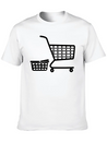 Shopping Cart And Basket Logo For Shop Or Supermar Lightweight Cotton T-Shirt – Daily Comfort Graphic Shirt