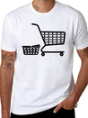 Shopping Cart And Basket Logo For Shop Or Supermar Lightweight Cotton T-Shirt – Daily Comfort Graphic Shirt