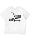 Shopping Cart And Basket Logo For Shop Or Supermar Lightweight Cotton T-Shirt – Daily Comfort Graphic Shirt