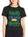 Shopping Is Cheaper Than Therapy Lightweight Cotton T-Shirt – Daily Comfort Graphic Shirt
