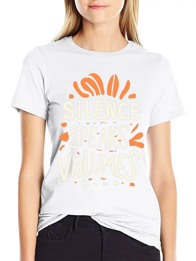 Silence Speaks Volumes Lightweight Cotton T-Shirt – Daily Comfort Graphic Shirt