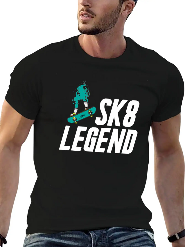 Skateboard Skateboarder Skateboarding Skater Lightweight Cotton T-Shirt – Daily Comfort Graphic Shirt
