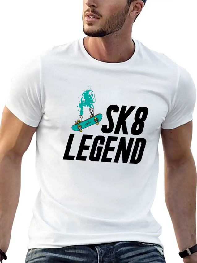Skateboard Skateboarder Skateboarding Skater Lightweight Cotton T-Shirt – Daily Comfort Graphic Shirt