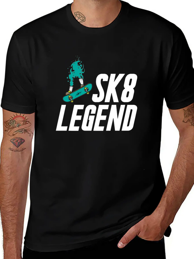 Skateboard Skateboarder Skateboarding Skater Lightweight Cotton T-Shirt – Daily Comfort Graphic Shirt