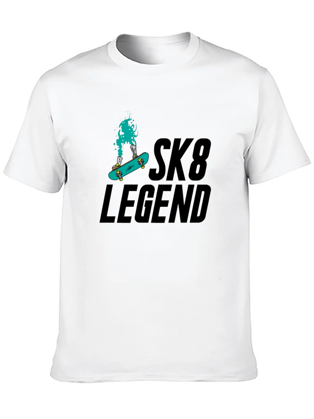 Skateboard Skateboarder Skateboarding Skater Lightweight Cotton T-Shirt – Daily Comfort Graphic Shirt