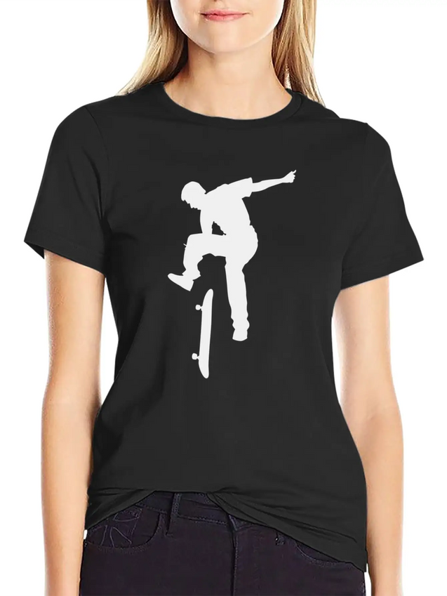 Skater Lightweight Cotton T-Shirt – Daily Comfort Graphic Shirt