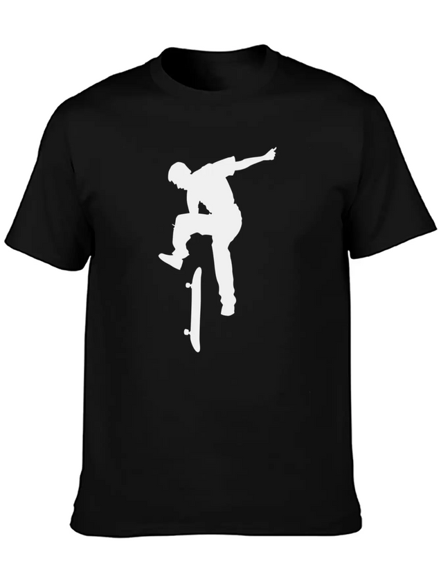 Skater Lightweight Cotton T-Shirt – Daily Comfort Graphic Shirt