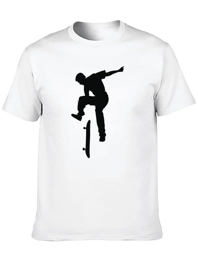 Skater Lightweight Cotton T-Shirt – Daily Comfort Graphic Shirt