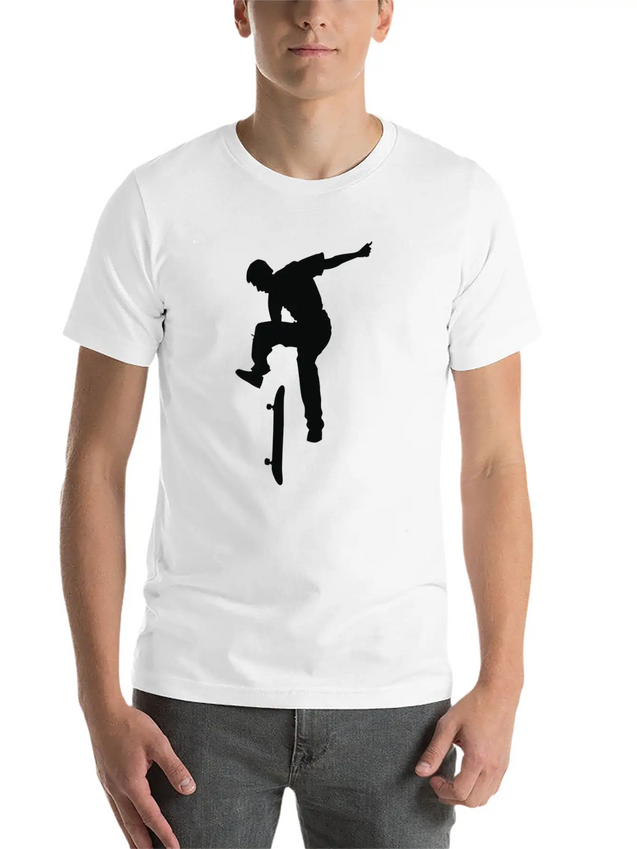 Skater Lightweight Cotton T-Shirt – Daily Comfort Graphic Shirt