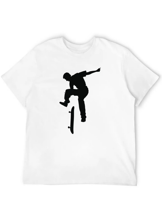Skater Lightweight Cotton T-Shirt – Daily Comfort Graphic Shirt